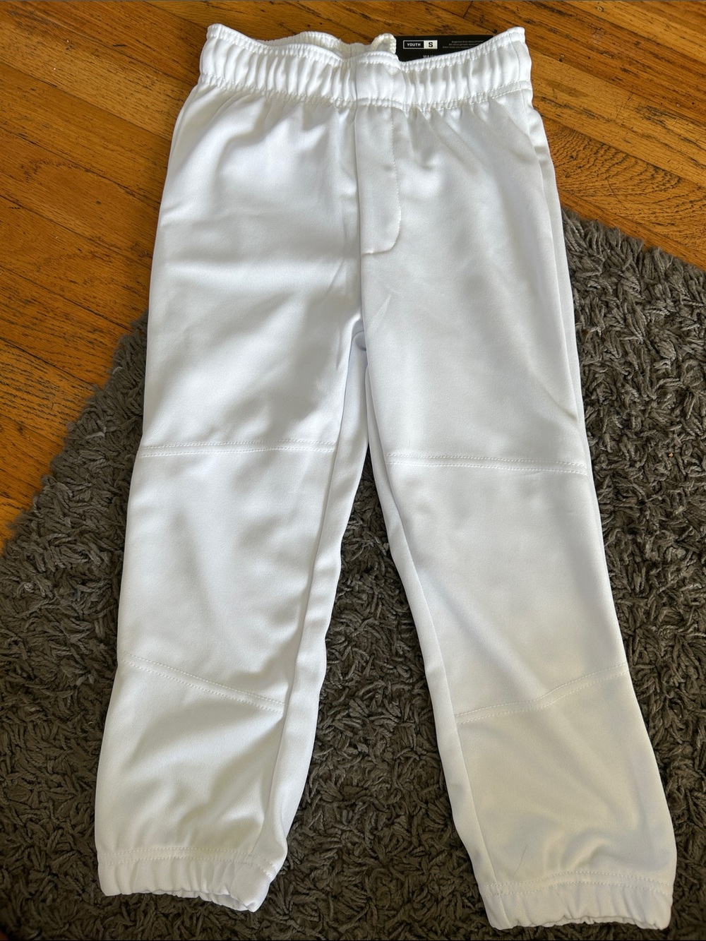 NWT CHAMPRO Baseball Kids Youth Small White Athletic Sweatpants Joggers